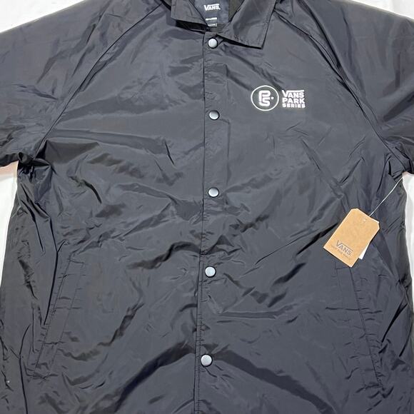 Vans Park Series Snap On Jacket Windbreaker Men XXL Black Skate Streetwear New - Picture 3 of 6